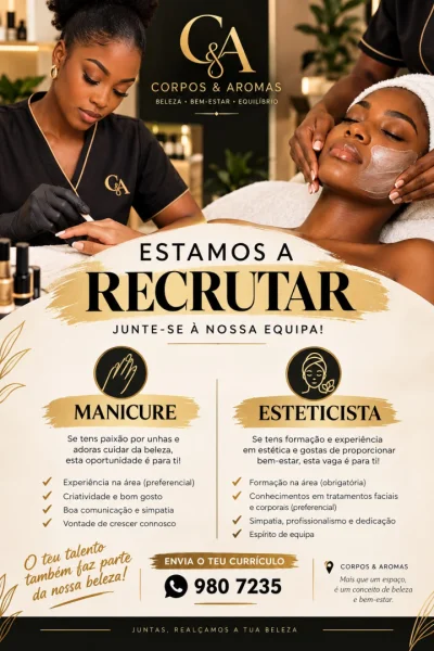 Vaga para manicure e esteticista