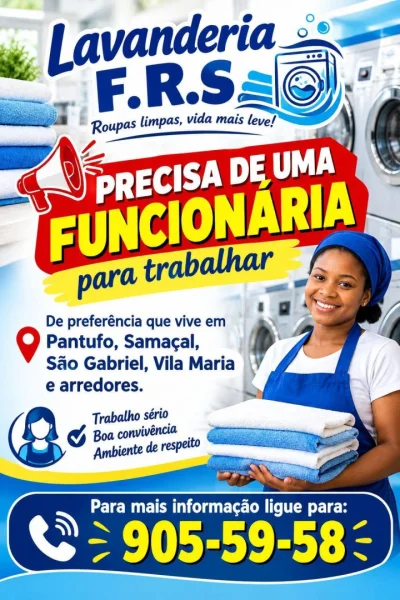 Lavandaria F.R.S - Oferta de Emprego para Funcionária