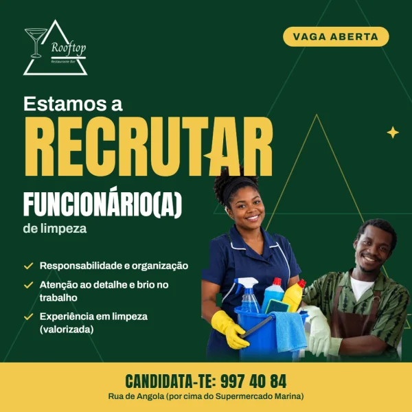 Vaga para Funcionária(o) de Limpeza