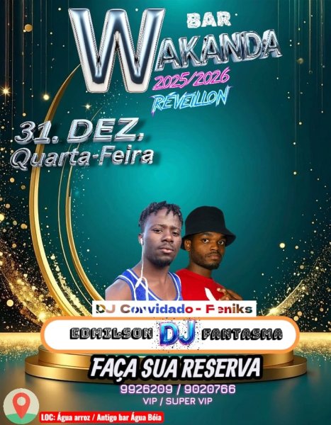 Réveillon Wakanda Bar 2025/2026