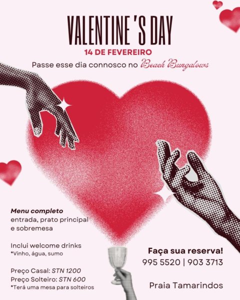 Valentine's Day no Beach Bungalows – Praia Tamarindos