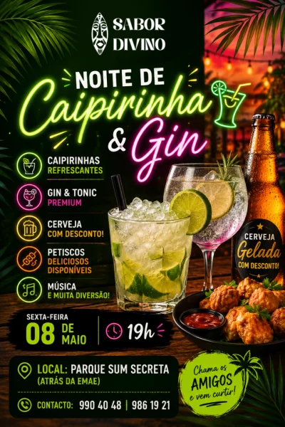 Noite de Caipirinha e Gin!