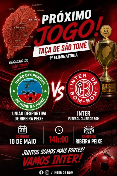 Eliminatória da Taça De STP - União Desportiva de Ribeira Peixe VS Inter FC Bom-Bom