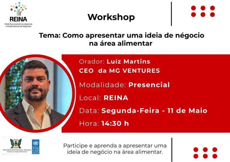 Workshop: Como apresentar uma ideia de negócio na área alimentar