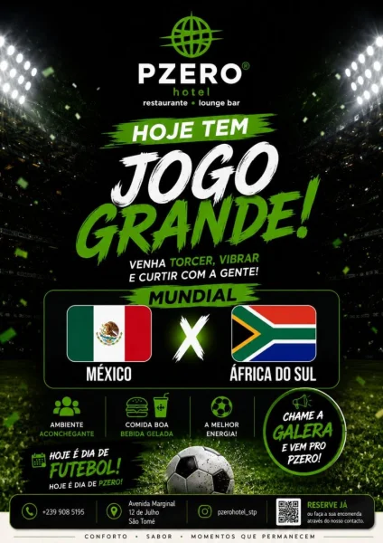 Transmissão de Jogo: México vs África do Sul no Pzero Hotel