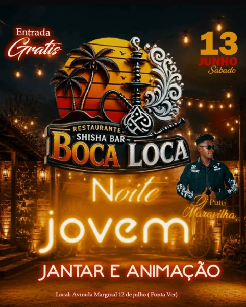 Noite Jovem no Restaurante Shisha Bar Boca Loca