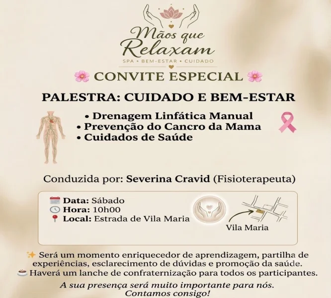 Palestra sobre Saúde e Bem-estar com Severina Cravid
