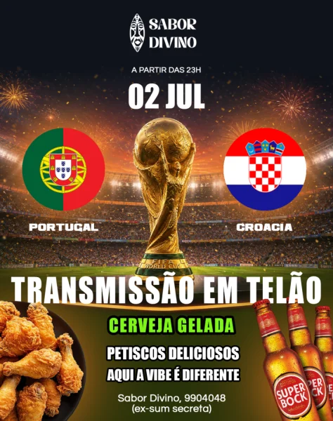 Portugal vs Croácia no Sabor Divino