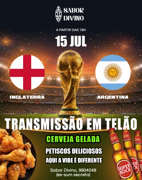 Transmissão de Jogo: Inglaterra vs Argentina