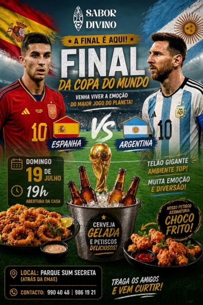Final da Copa do Mundo no Sabor Divino