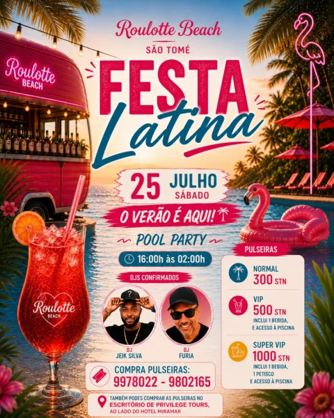 Festa Latina no Roulotte Beach