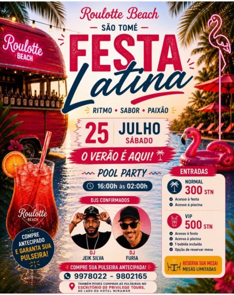 Festa Latina no Roulotte Beach