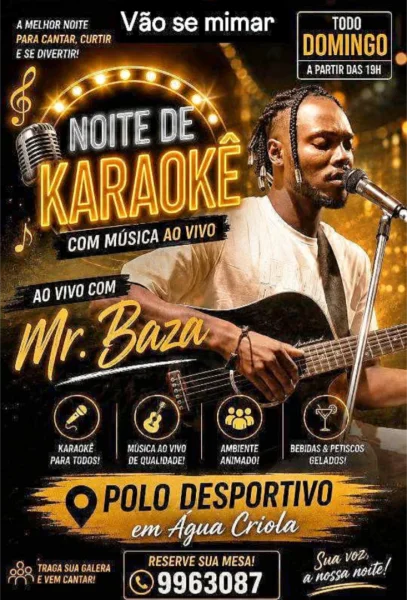 Noite de Karaokê com Mr. Baza