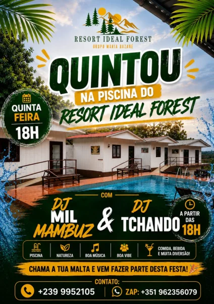 Quintou na Piscina do Resort Ideal Forest