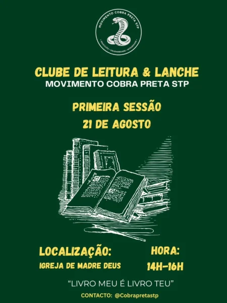Clube de Leitura & Lanche - Movimento Cobra Preta STP