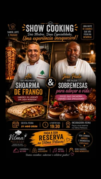 Show Cooking: Uma experiência inesquecível