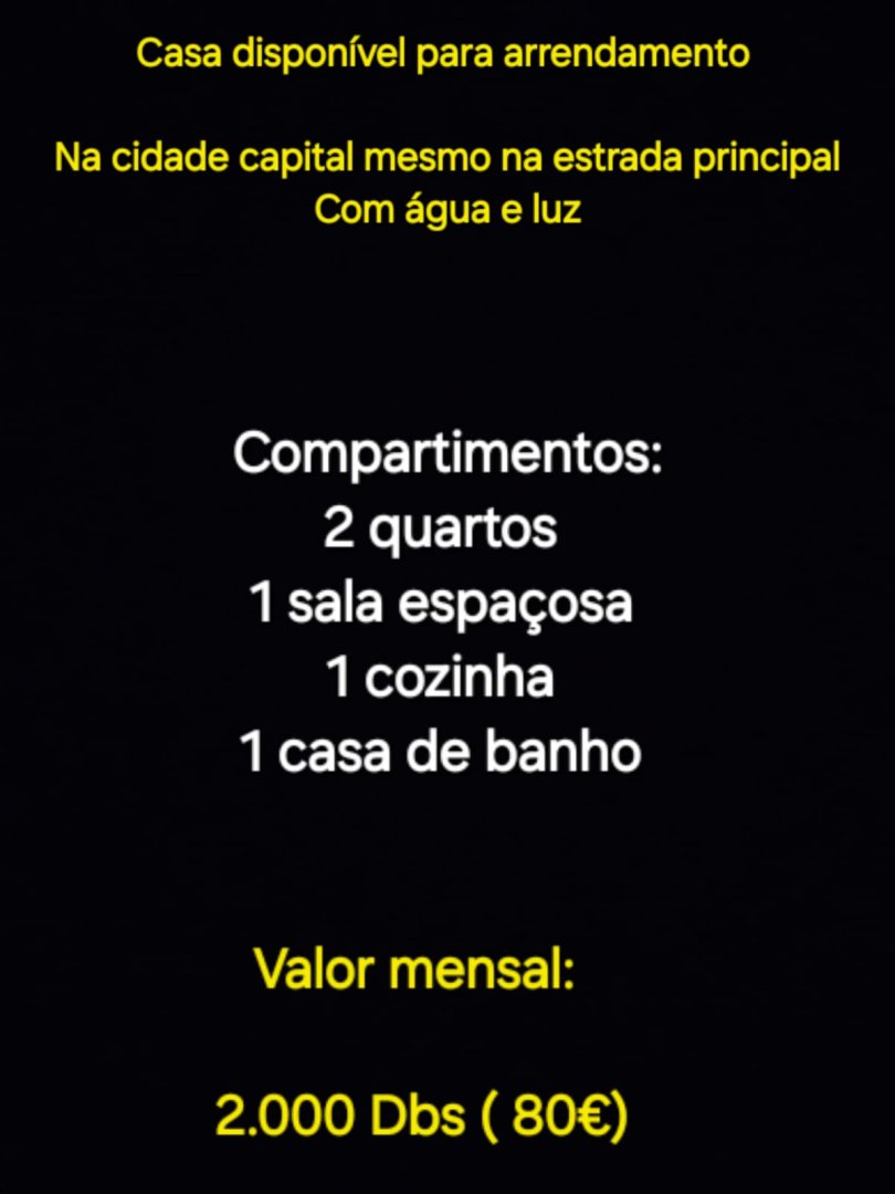 Casa T2 disponível para arrendamento
