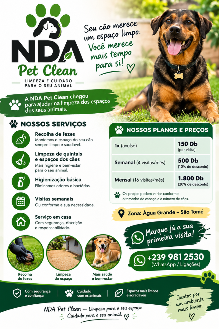 Recolha de fezes, e limpezas de espaços para cães e gatos.