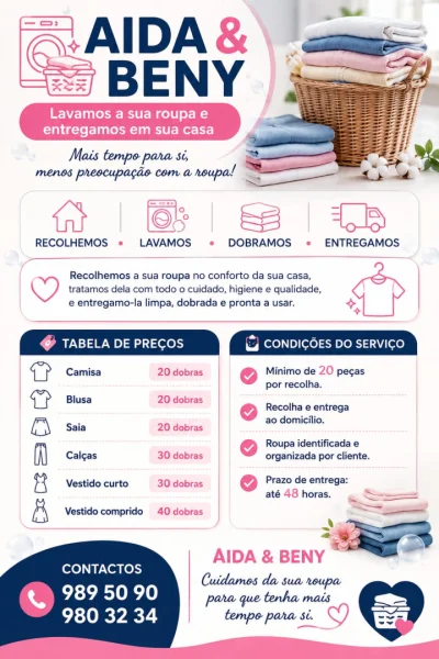 Aida & Beny - Lavandaria com Recolha e Entrega ao Domicílio